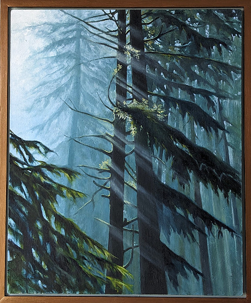 Linda Anderson Stewart - Channelling Emily Carr - 20 x 24in oil on linen