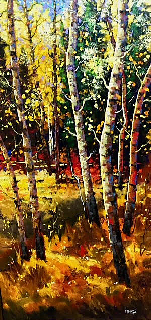 Neil Patterson - cottonwoods - in oil on canvas