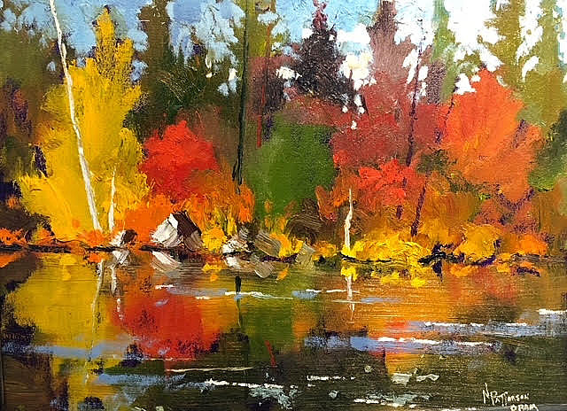 Neil Patterson - fall reflections - in oil on canvas