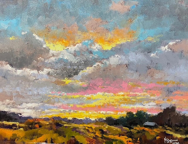 Neil Patterson - sunset - in oil on canvas