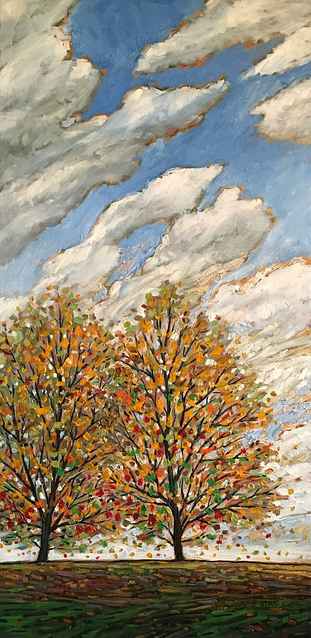 Steve R. Coffey - Two Trees - 18 x 36in oil on canvas