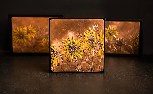 Erin Stelmaschuk Biegel - Copper sunflowers