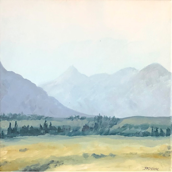 D. K. Stone - Summer Smoke, looking toward Galwey - 12 x 12in