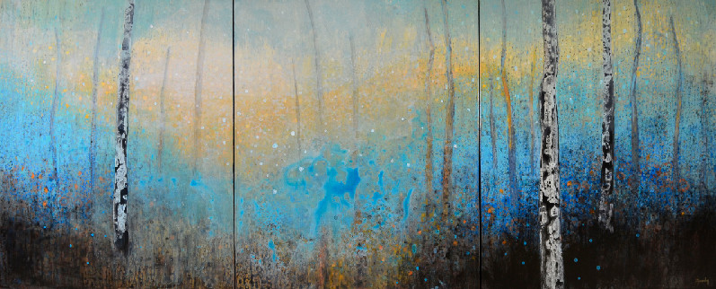 Diana Zasadny - New Growth - 3 x 36 x 30 in acrylic on canvas
